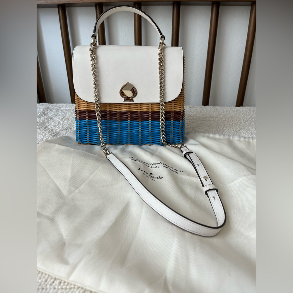 KATE SPADE Romy Wicker Medium Top-handle Bag - Picture 2 of 13